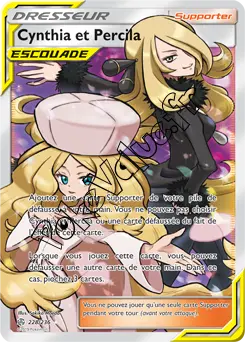 Carte Pokémon Cynthia et Percila n°228 de la série Éclipse Cosmique