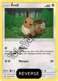 Carte Pokémon Évoli Reverse n°166 de la série Éclipse Cosmique