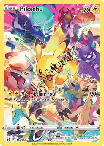 Carte Pokémon Pikachu n°160 de la série Zénith Suprême