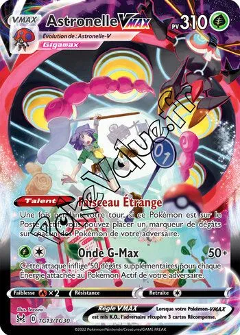 Carte Pokémon Astronelle VMAX n°TG13 de la série Origine Perdue