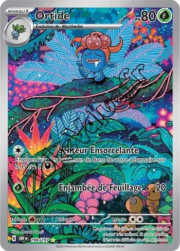 Carte Pokémon Ortide n°198 de la série Flammes Obsidiennes