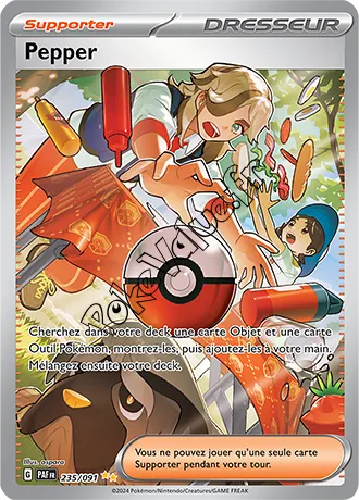 Carte Pokémon Pepper n°235 de la série Destinées de Paldea