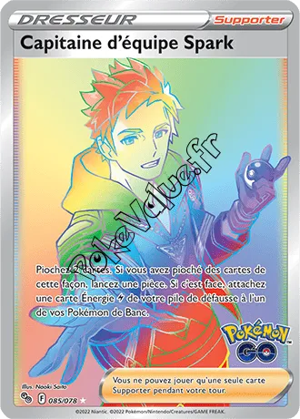 Carte Pokémon Capitaine d'équipe Spark n°085 de la série Pokémon GO