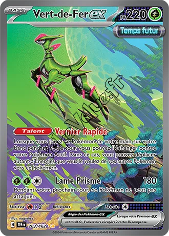 Carte Pokémon Vert de Fer ex n°203 de la série Forces Temporelles